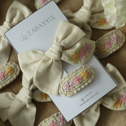 Schleifenspange + Haarspange SET