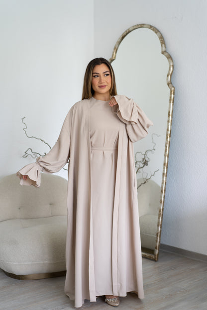Premium Abaya 2-Teiler | Beige