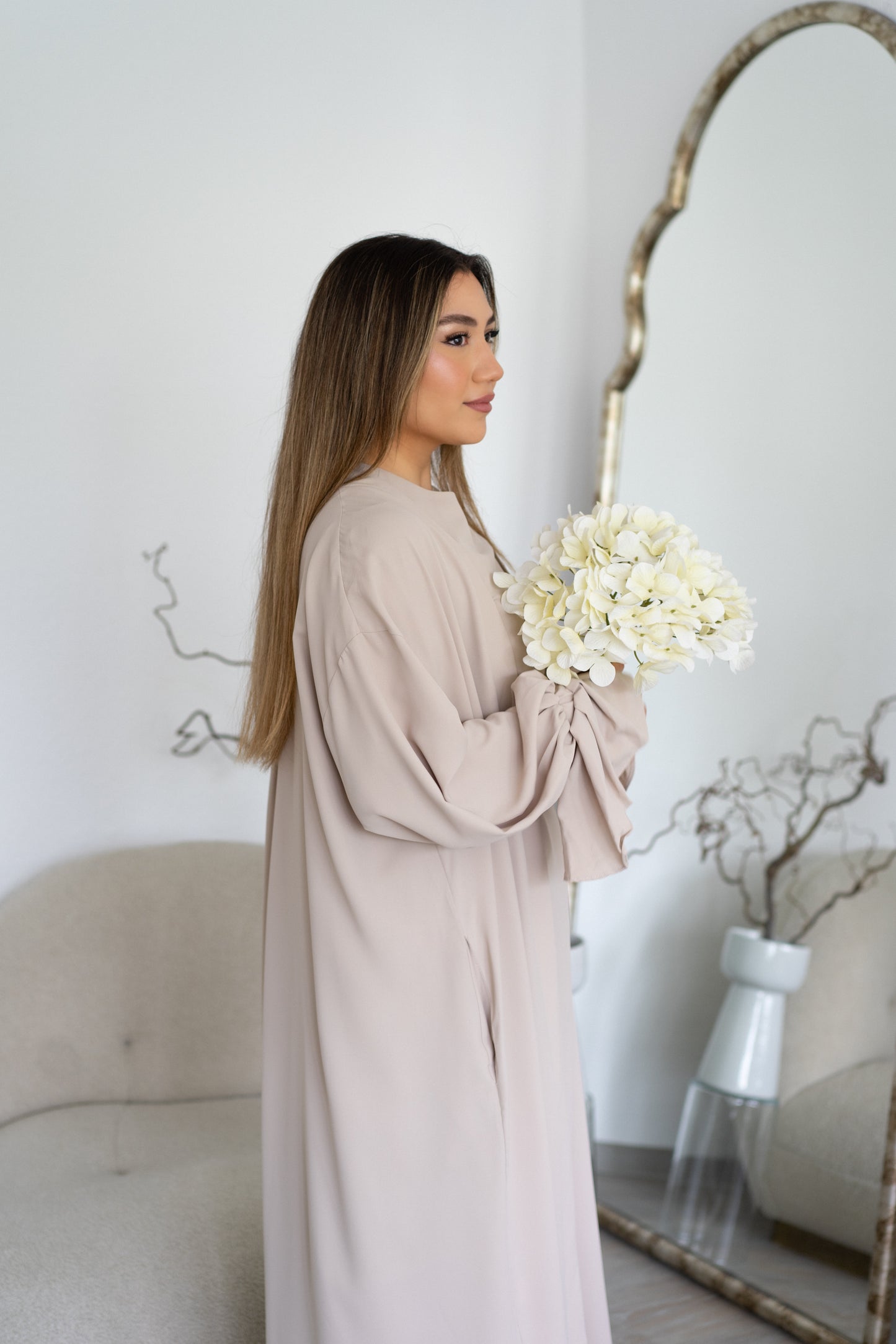 Premium Abaya 2-Teiler | Beige