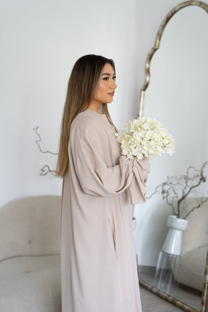 Premium Abaya 2-Teiler | Beige